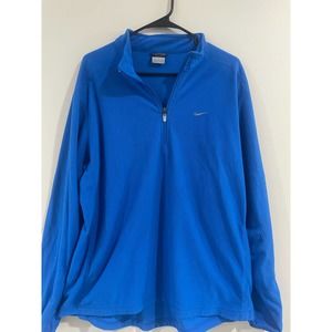 Mens XL Nike Golf Thermal Pullover Blue Quarter Zip